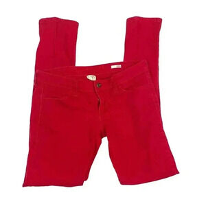 Arizona Jean Co Women's Red Super Skinny Jeans Pants Sz 5 Cotton Blend